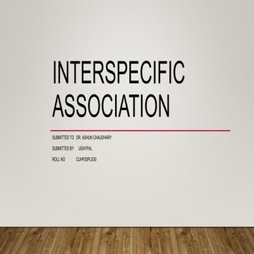 Interspecific association