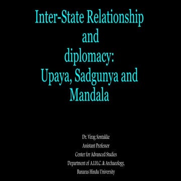 Inter State Relationship and Diplomacy in Ancient India