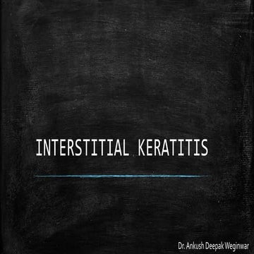 Interstitial keratitis