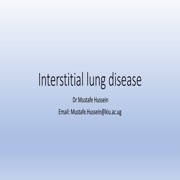 Interstitial lung disease | PPTX