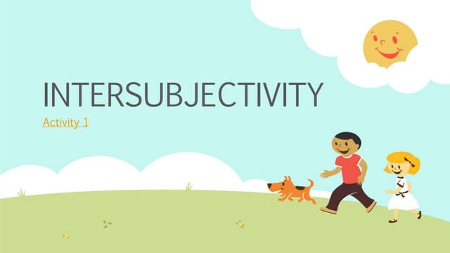 Intersubjectivity