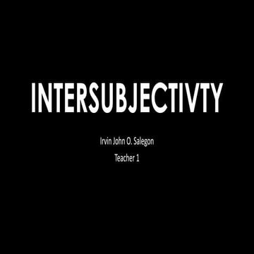 Intersubjectivity