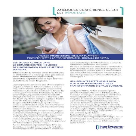 Utiliser InterSystems IRIS pour permettre la transformation digitale du Retail