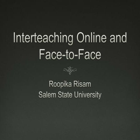 Interteaching Online and Face-to-Face 