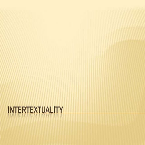Intertextuality