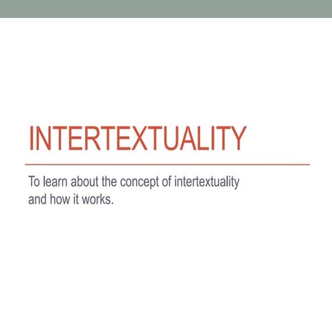 Intertextuality