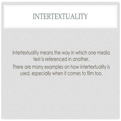 Intertextuality