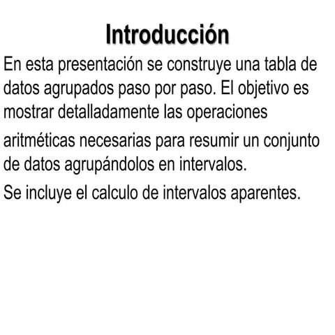Intervalos aparentes de estadistica
