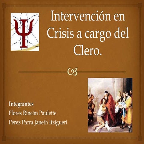Intervención en  crisis a cargo del  clero 