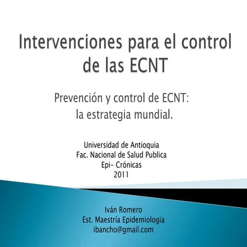 ESTRATEGIA SANITARIA NACIONAL DE DAÑOS NO TRANSMISIBLES | PPTX