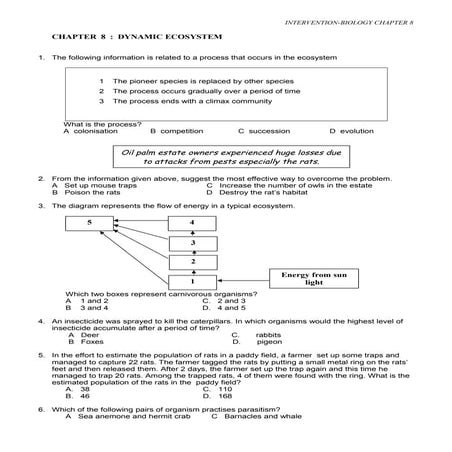 Intervensi biology Form 4 chapter 8 | DOC
