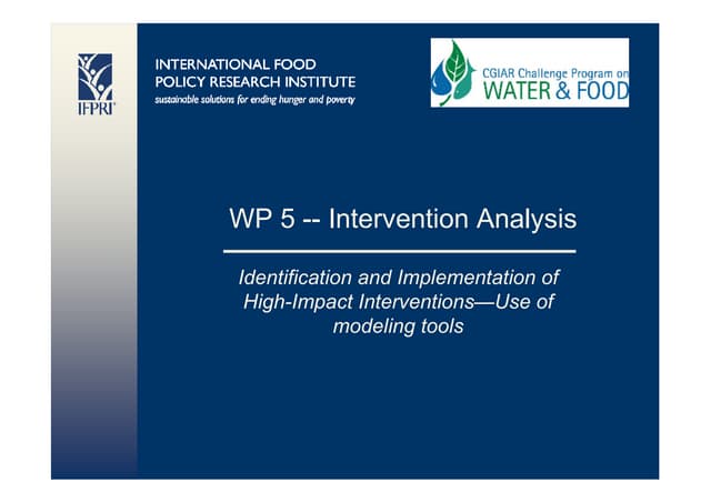 Yellow River Basin Focal Project: Intervention Analysis