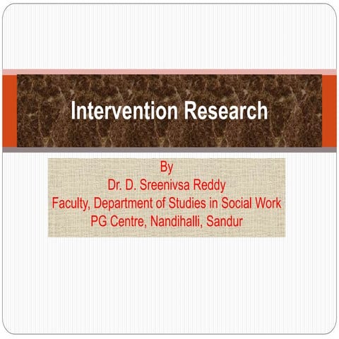 Intervention research