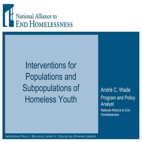 Interventions for homeless youth | PPTX