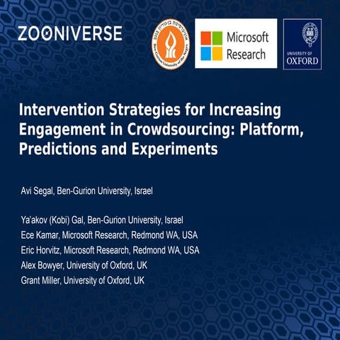Intervention Strategies for Increasing Engagement in Crowdsourcing
