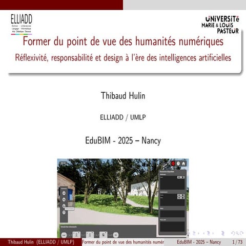 Former du point de vue des humanités numériques :  Réflexivité, responsabilité et design à l'ère des intelligences artificielles