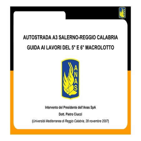 Intervento del presidente