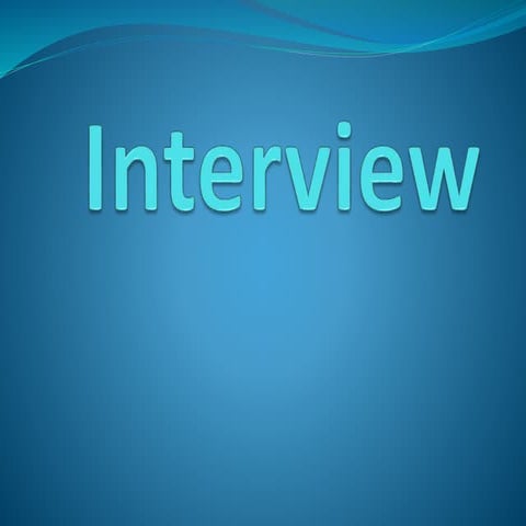 prepration for interview