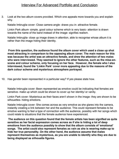 Interview and conclusion
