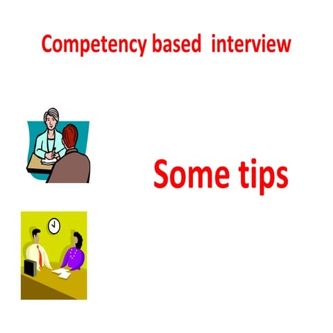 Clerical Officer Competency Interview