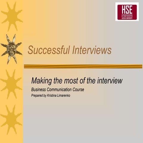 Successful Interview tips and suggestions .ppt