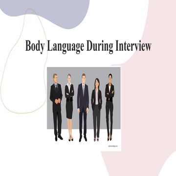 5 Body Language Tips for your Next Job Interview | PDF