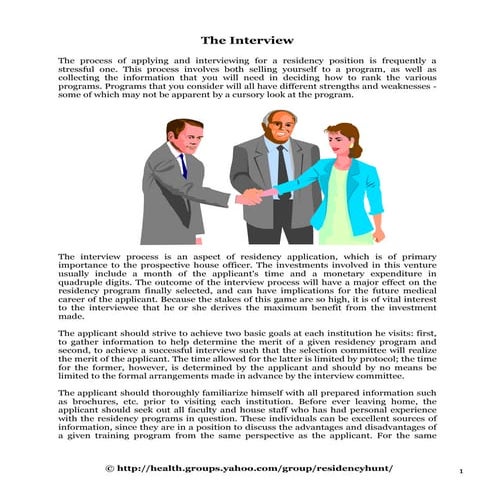How to nail that Residency interview? | PDF