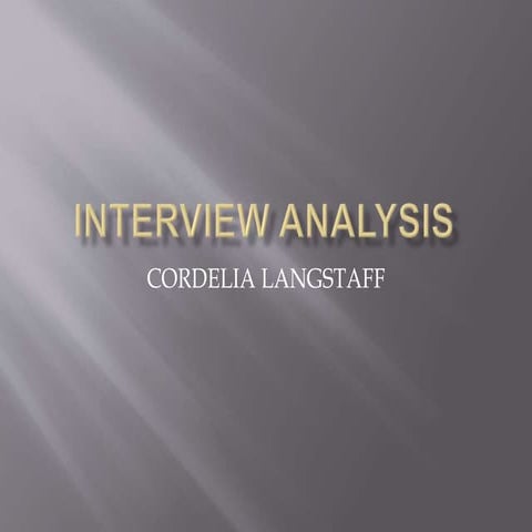 Interview analysis
