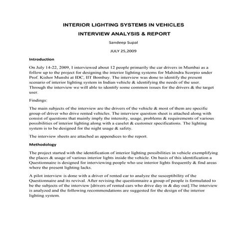 Interview Analysis Report | DOCX