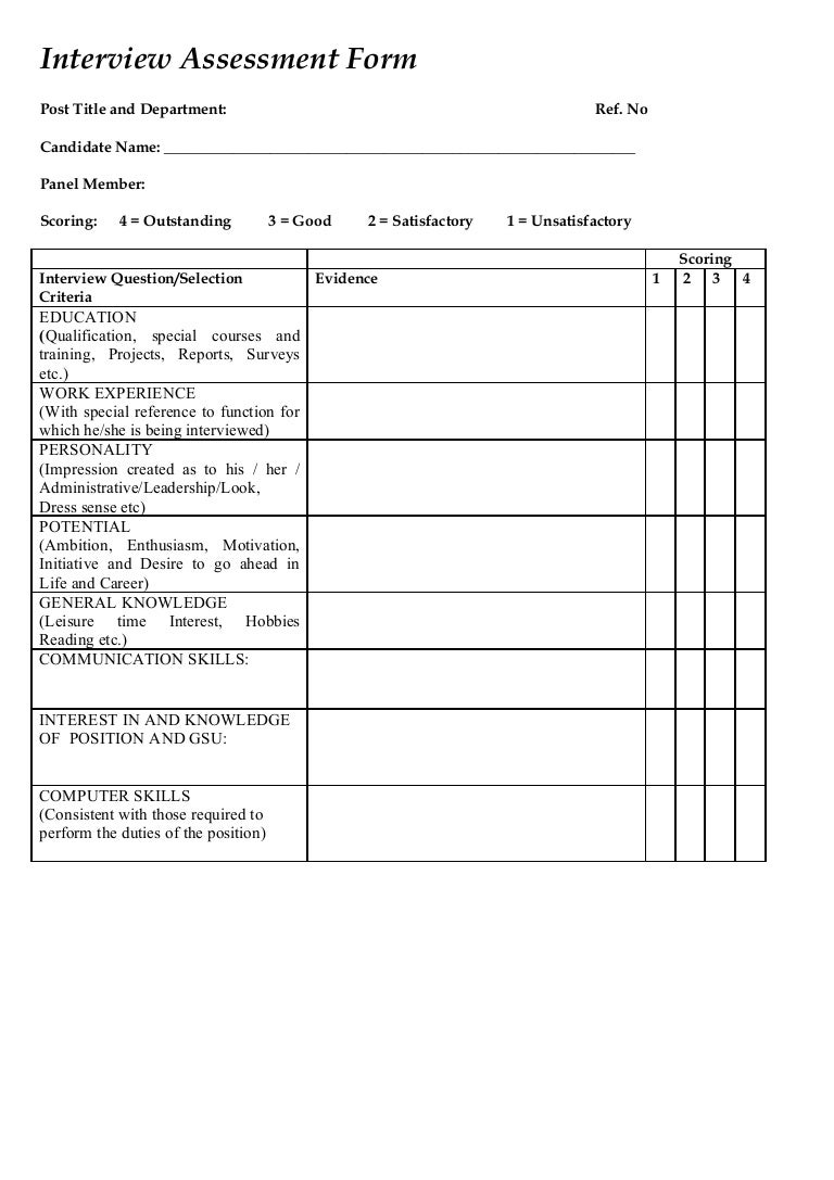 Interview assessment panel_members