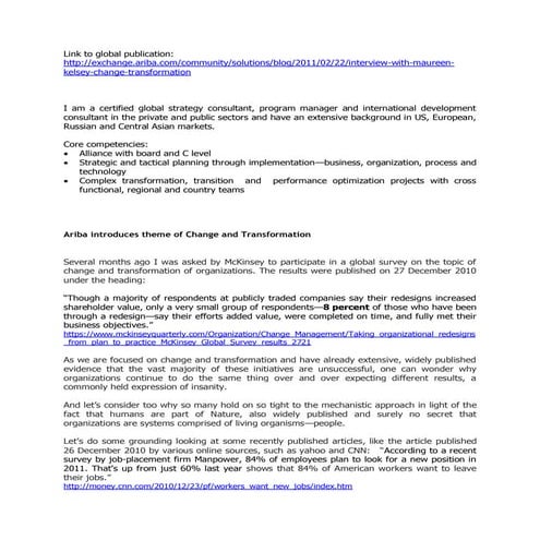 Change and Transformation