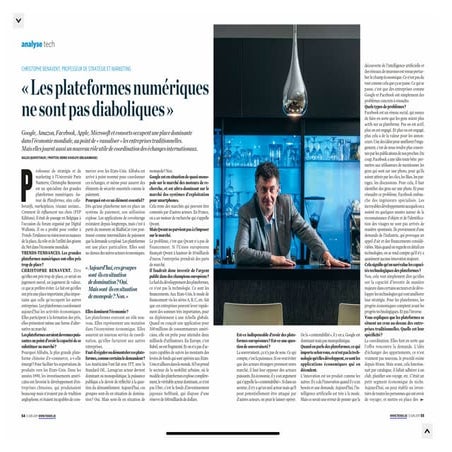 Christophe Benavent, professeur de stratégie et maketing: "Les plateformes nu...