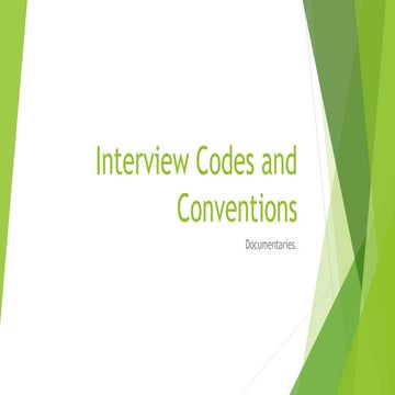 Codes and conventions of interviews | PPTX