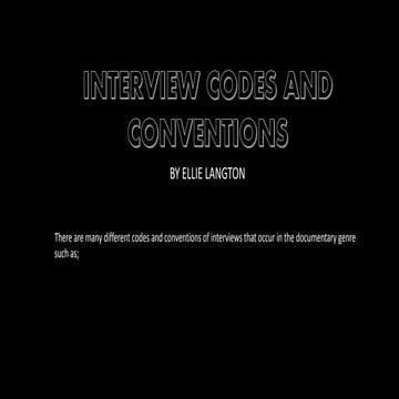 Interview codes and conventions[1] media a2