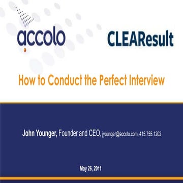 Interviewer training   Clearesult - 5-26-11
