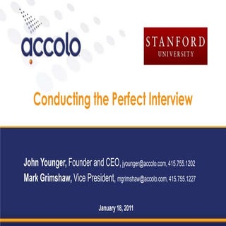 Interviewer training   stanford - c...