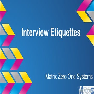 Interview Etiquettes