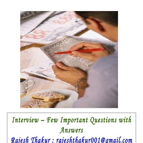 Interview FaQs With Answers