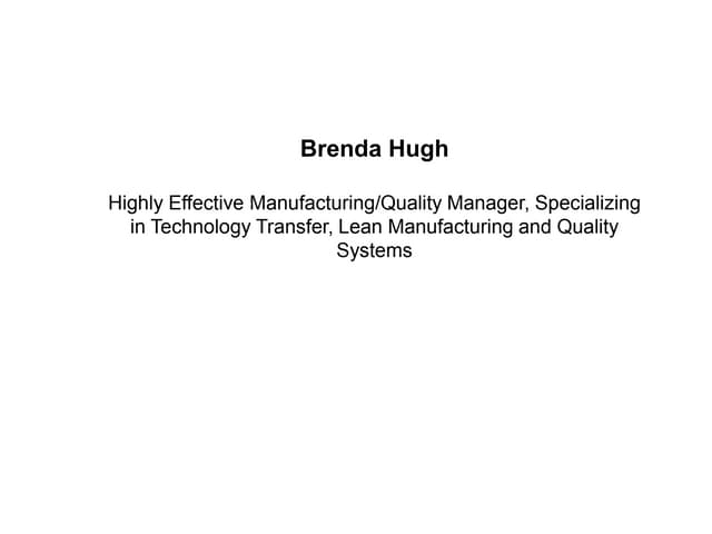 B Hugh Presentation