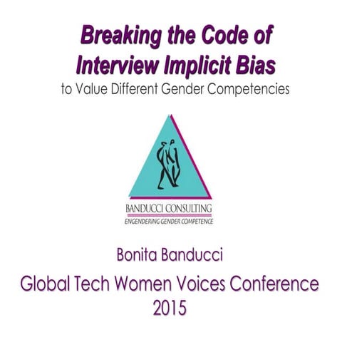 Breaking the Code of Interview Implicit Bias to Value Different Gender Compet...