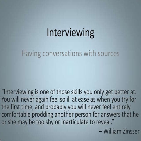 Interviewing