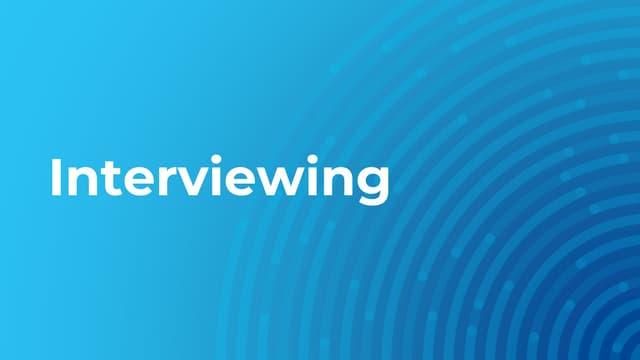 Interviewing as a Developer