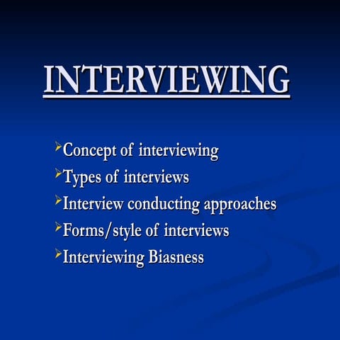 structured and unstructured interview | PPTX