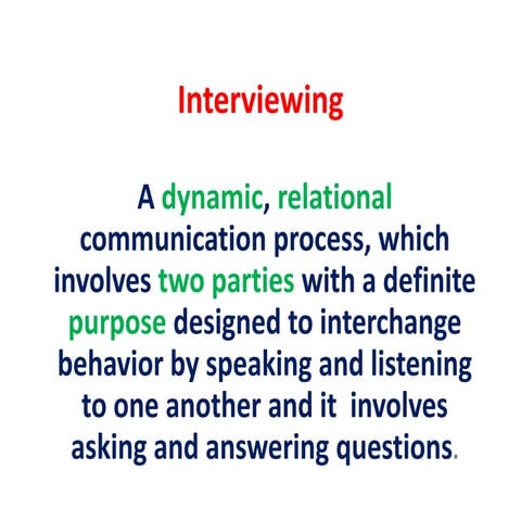 Interviewing Skills