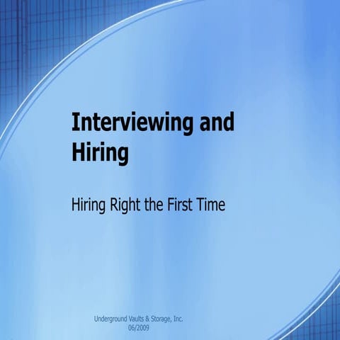 Interviewing And Hiring