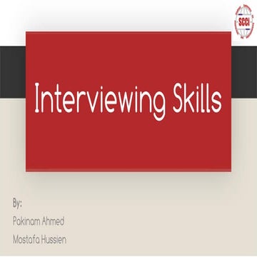 Interviewing  Skills 