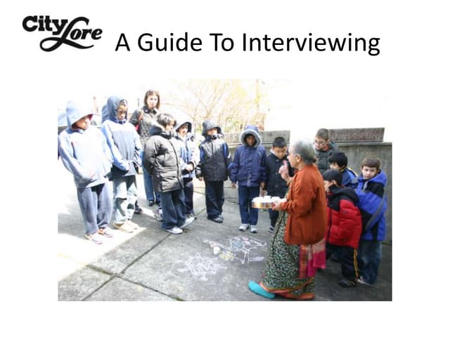  City Lore Interviewing guide