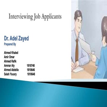 Interviewing job applicants - interpersonal Skills 