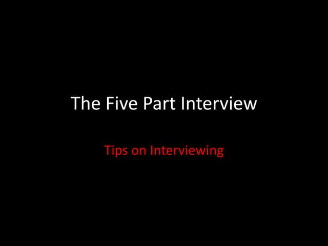 Interviewing PPT