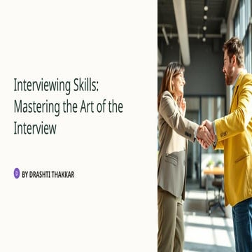 Interviewing Skills REQUIRED TO GRAB THE JOB